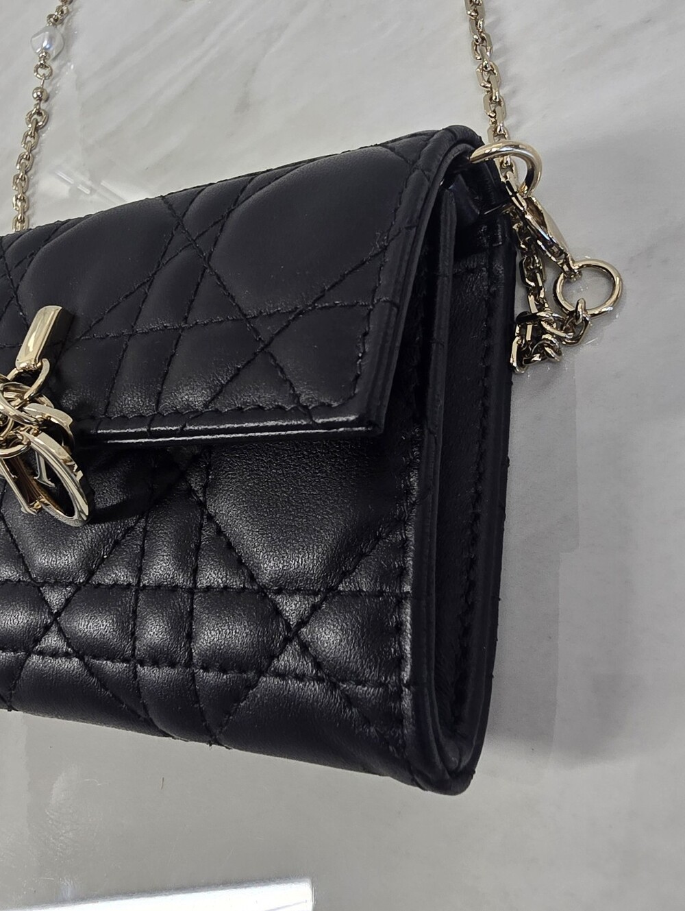 Dior My Dior Black Quilted Mini Leather Chain Bag - Picture 7 of 15